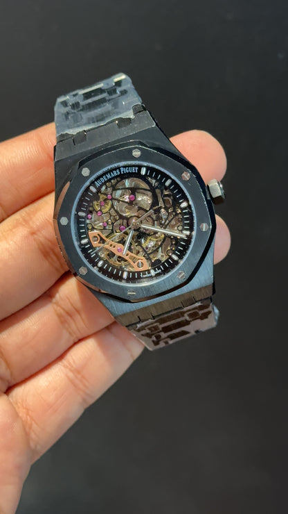 AP Skeleton | Auto | Black Chain | Black Dial