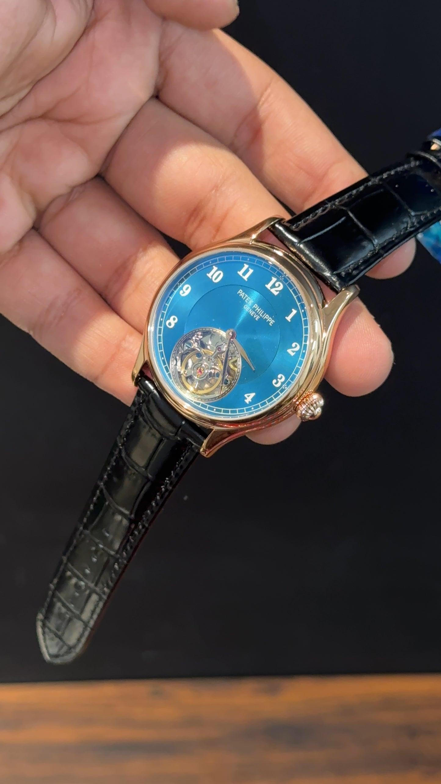 Pp Auto | Pendulum | Rose | Black Strap | Tiffany Dial