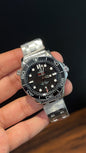 Executive Omega Seamaster | Silver Chain | Black Bezel | Black Dial