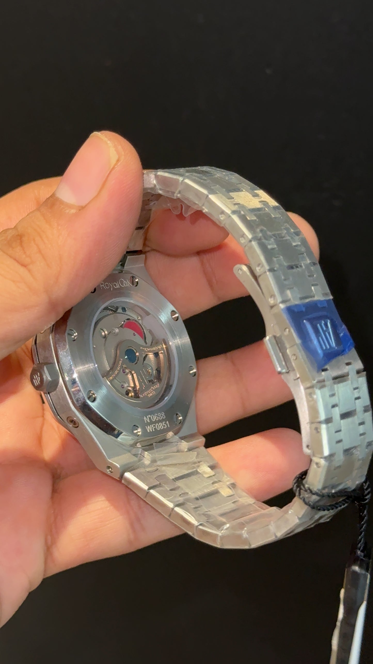 AP Auto | Silver Chain | Silver Chrono | Calendar Edition | Blue Box Dial