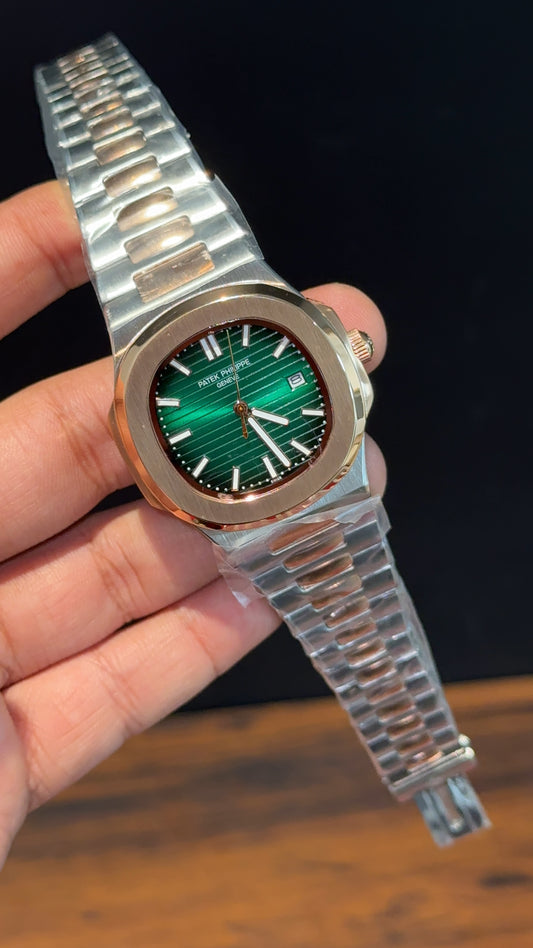 PP Auto | Rose Two Tone | Gradient Green Dial