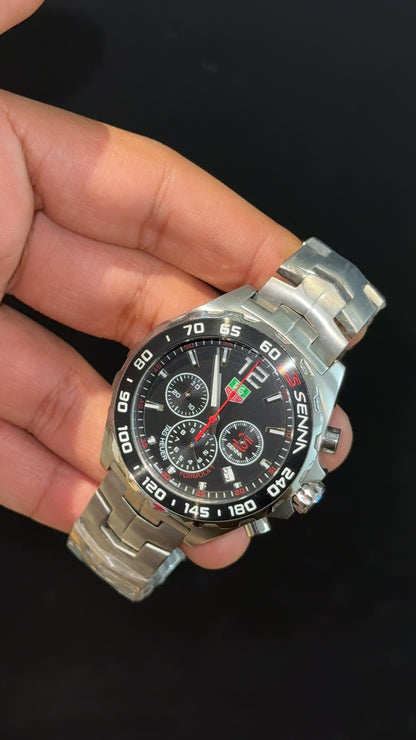 Tag Formula 1 | Silver Chain | Chrono | Black Dial