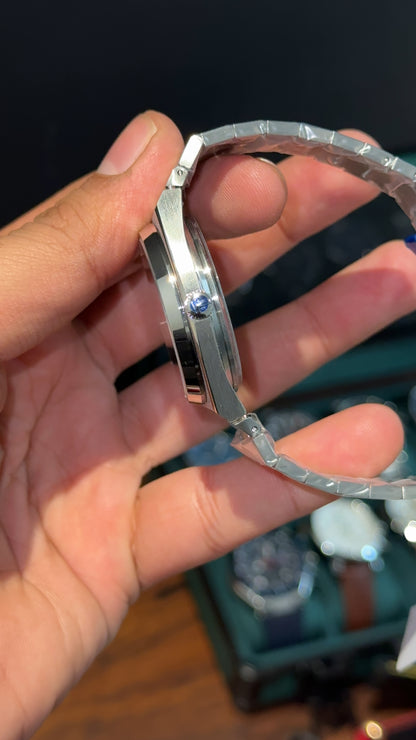 Tissot Prx  | Auto | Silver Chain | Sky Blue Texture Dial