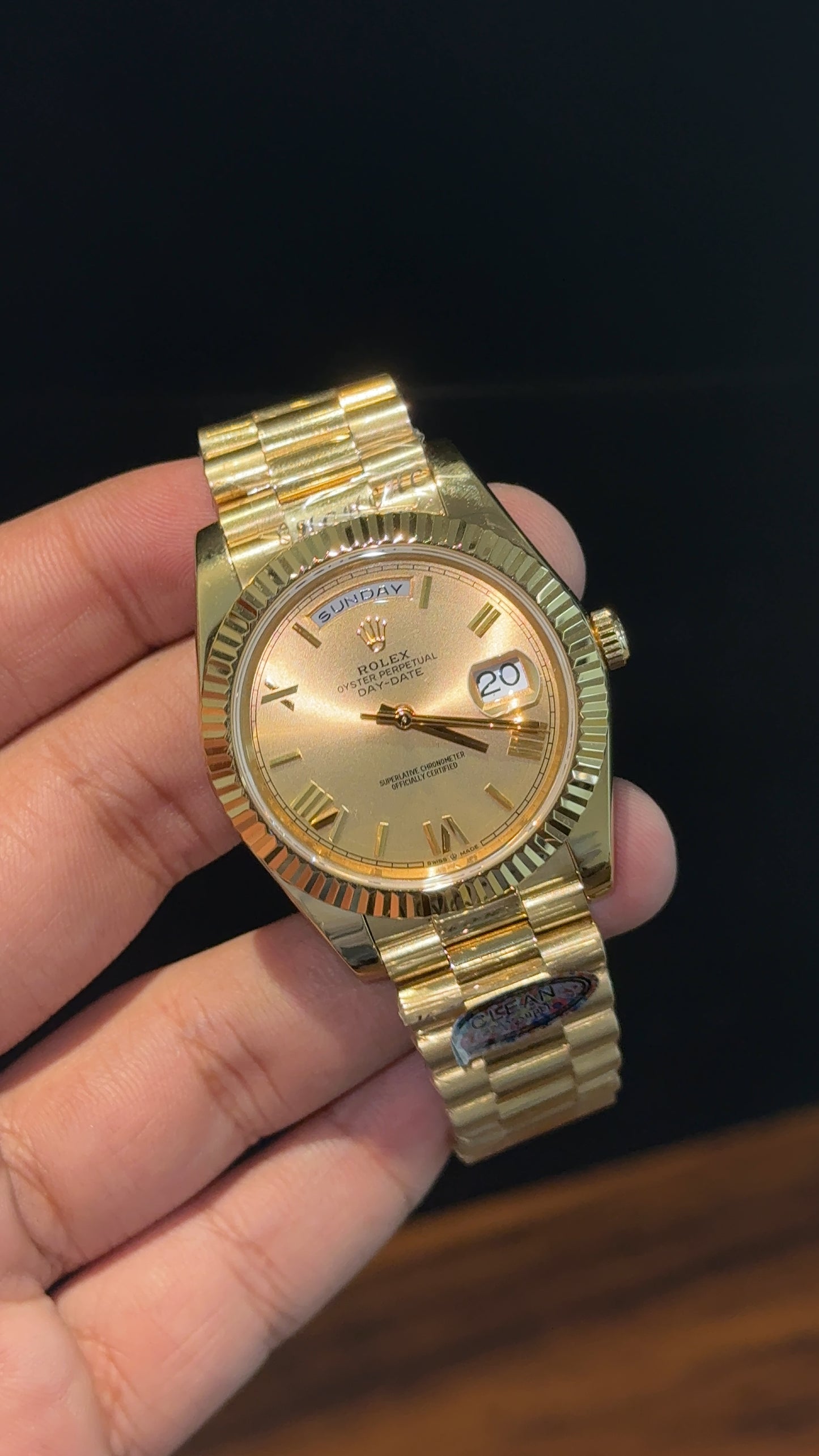 Premium DayDate | Gold Chain | Gold Dial