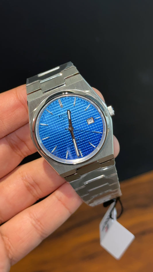 Tissot Prx | Auto | Silver Chain | Shaddy Blueish Dial