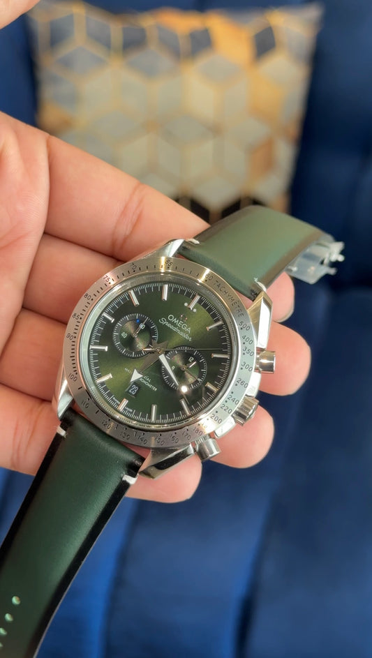 Omega Speed | Green Strap