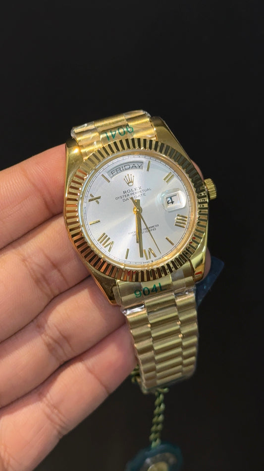 Daydate | Gold Chain | Silver Dial