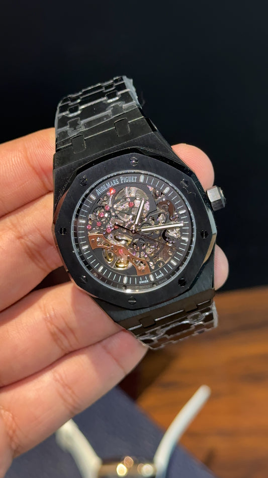 AP Skeleton | Auto | Black Chain | Black Dial