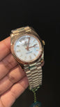 Daydate | Rose Chain | Pearl Digit | White Dial