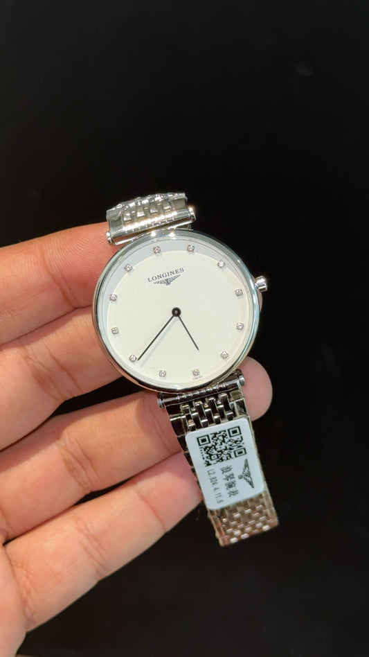 Longines | Silver Chain | White Diamond Dial - twentyfour