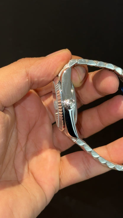 Daydate | 36mm | Silver Chain | Purplish Dial - twentyfour