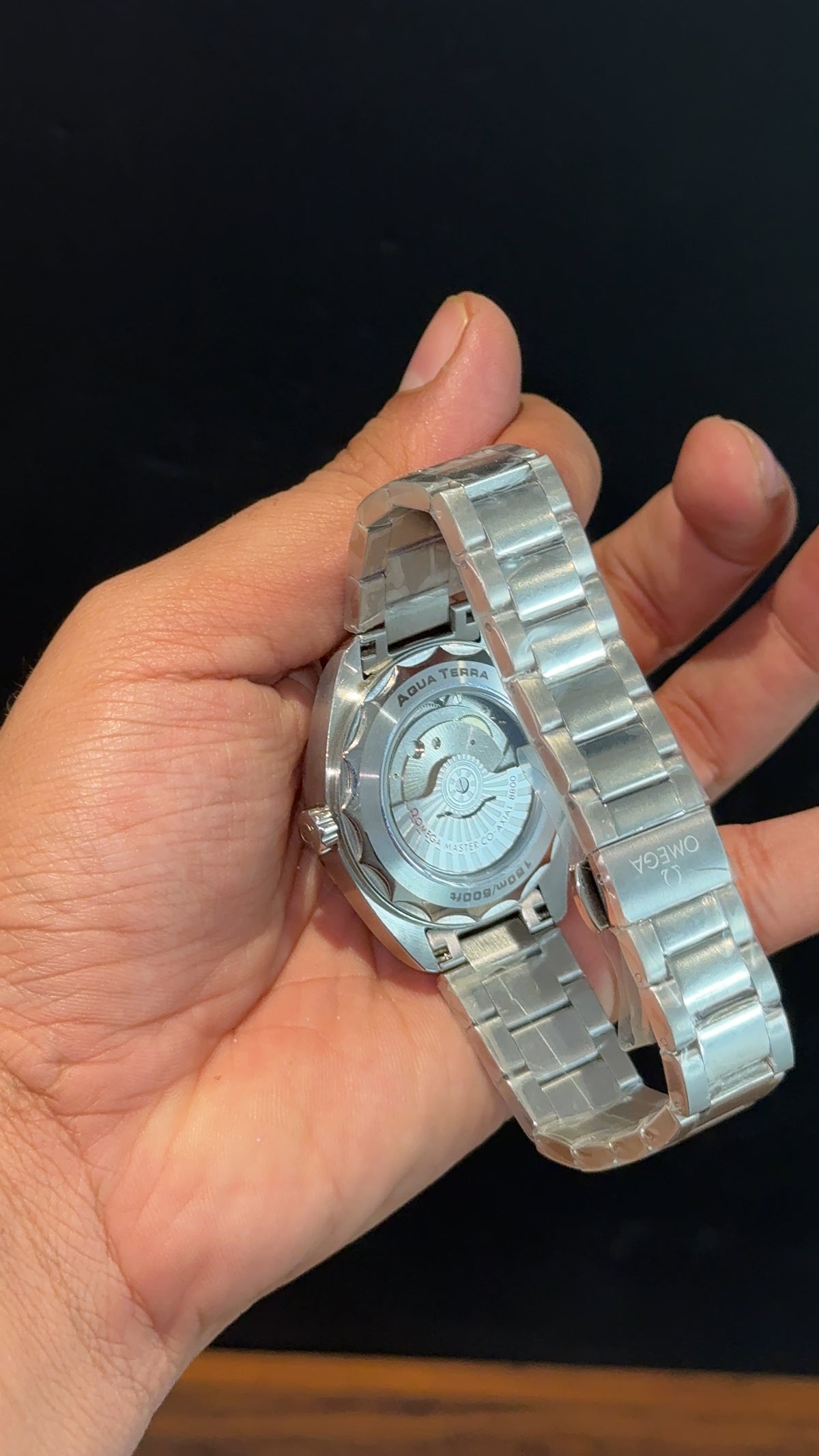 Omega Seamaster | Silver Chain | Olive Green Lines Dial