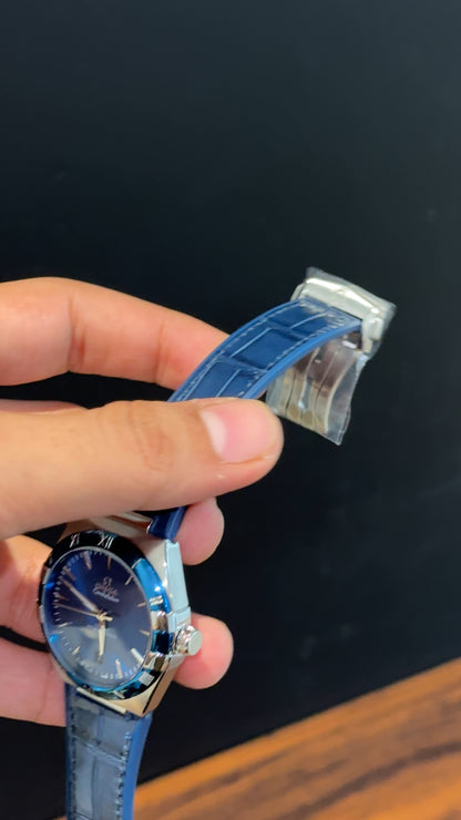 Omega Constellation | Silver Blue Case | Blue Strap | Blue Dial