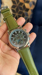 Patek Century Silver | Green Dial | Green Strap