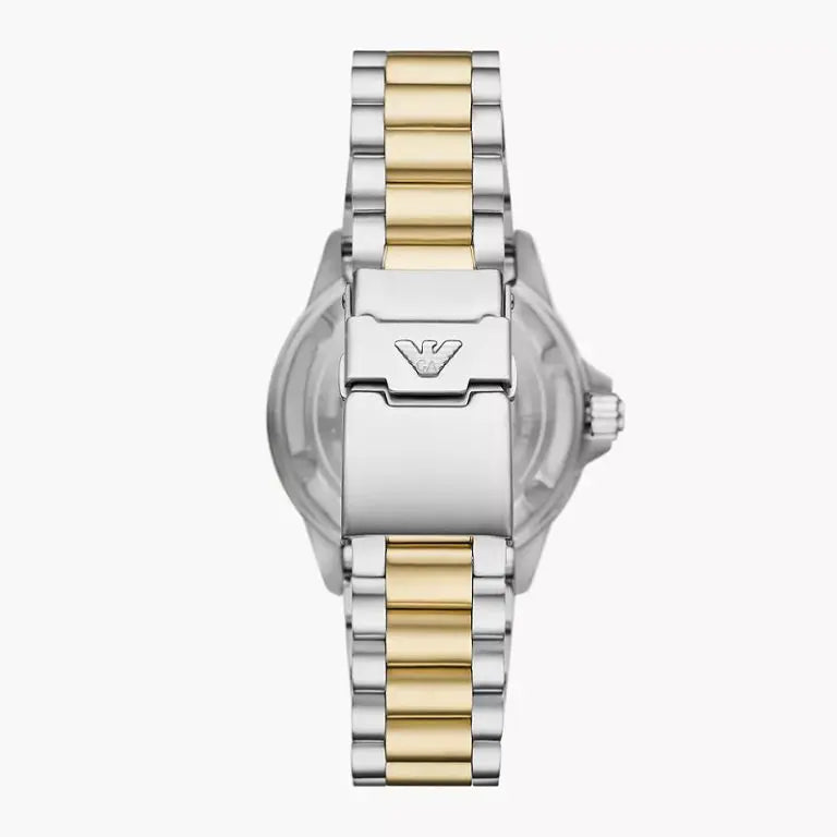 Emporio Armani Men’s Automatic Two-Tone Stainless Steel Black Dial 42mm Watch AR 60089