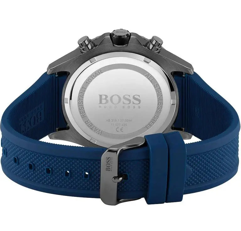 Hugo Boss Men’s Quartz Blue Silicone Strap Blue Dial 46mm 1513821 - twentyfour