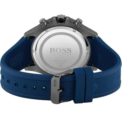 Hugo Boss Men’s Quartz Blue Silicone Strap Blue Dial 46mm 1513821 - twentyfour