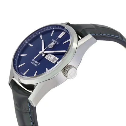 Tag Heuer Carrera Men’s Automatic Swiss Made Blue Leather Strap Blue Dial 41mm WAR201E.FC6292 - twentyfour
