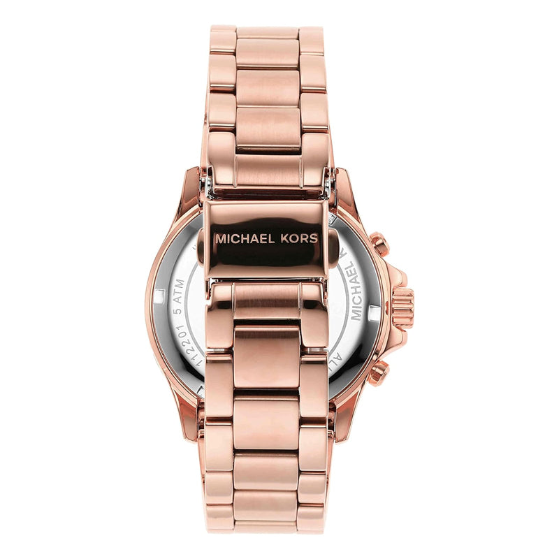 Michael Kors Women’s Quartz Rose Gold Stainless Steel White Dial 36mm Watch MK7213