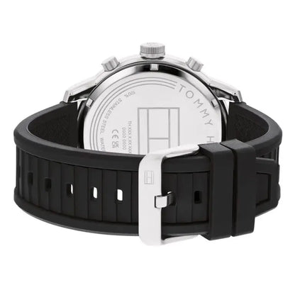 Tommy Hilfiger Men’s Quartz Black Silicone Strap Black Dial 50mm Watch 1792074 - twentyfour