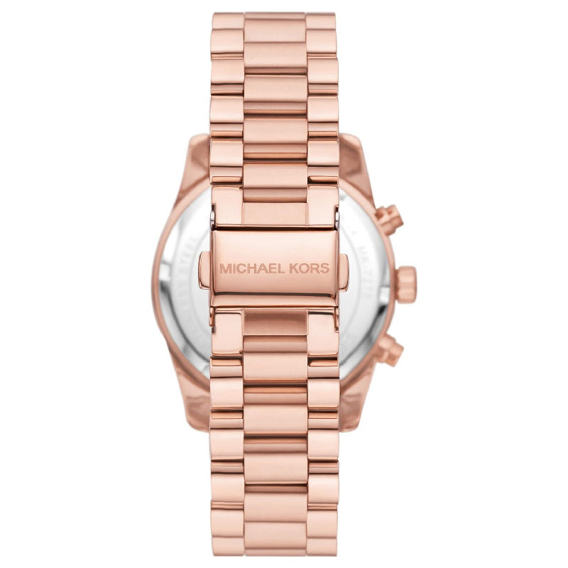 Michael Kors Women’s Quartz Rose Gold Stainless Steel Red Dial 38mm Watch MK7275
