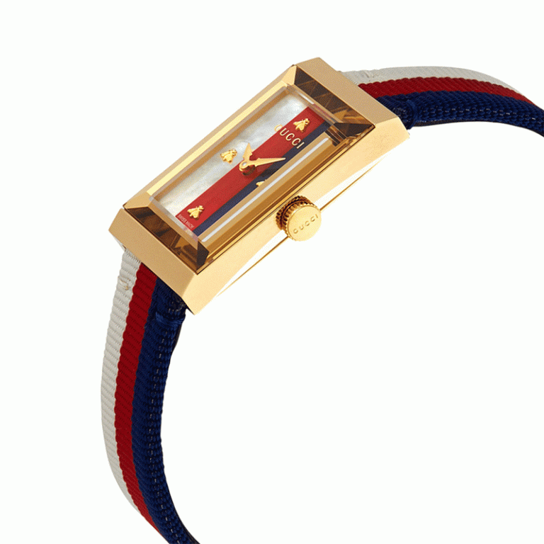 Gucci Women’s | Quartz Multi Color Leather Strap Multi Color Dial 21mm  YA147405