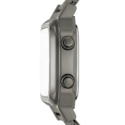 Fossil Men’s Digital Grey Stainless Steel Negative Display Dial 40mm FS5888 - twentyfour