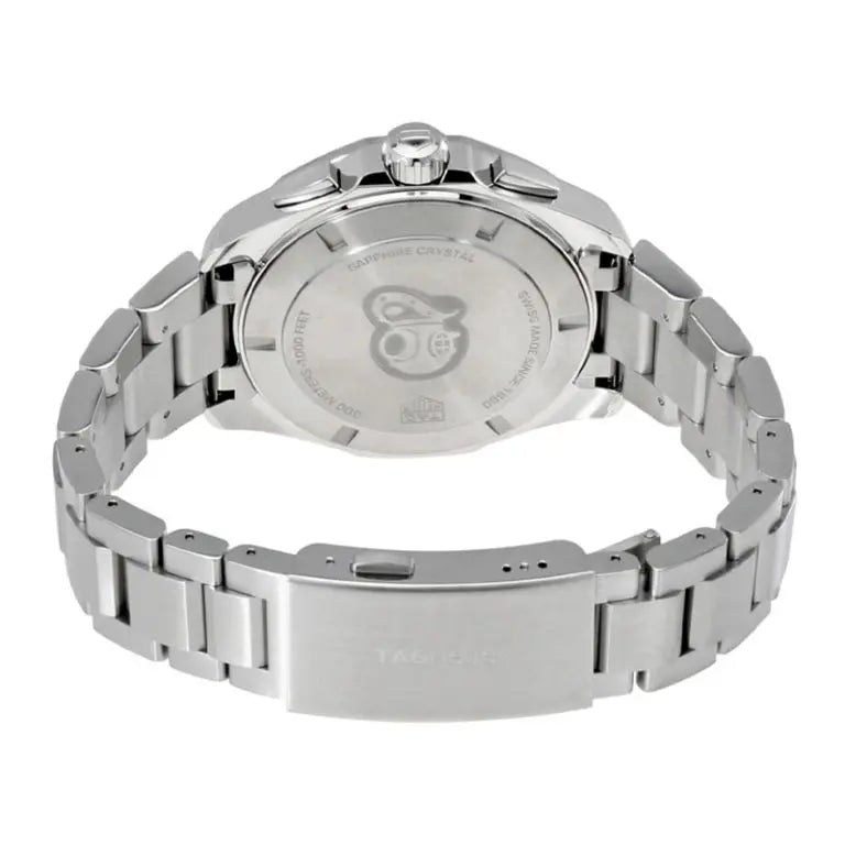 Tag Heuer Men’s Aquaracer Quartz Swiss Made Silver Stainless Steel Black Dial 43mm Watch CAY111A.BA0927 - twentyfour