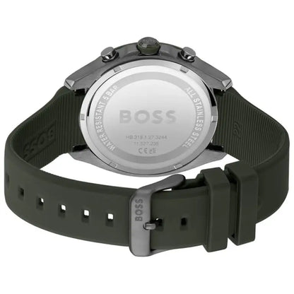 Hugo Boss Men’s Quartz Kai Green Silicone Strap Kai Green Dial 44mm Watch 1514060 - twentyfour