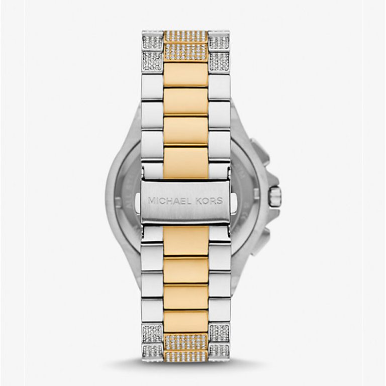 Michael Kors Women’s Quartz Two-tone Stainless Steel White Dial 45mm Watch MK9150