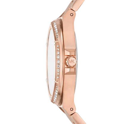 Michael Kors Women’s Quartz Rose Gold Stainless Steel Black Dial 37mm MK7233 - twentyfour