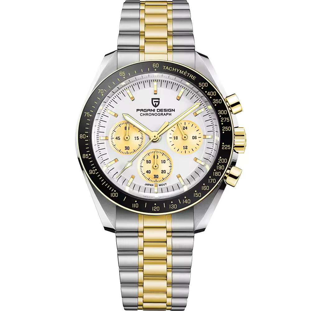 Pagani Design PD-1701 | Speedmaster | GOLD TT | WHITE DIAL