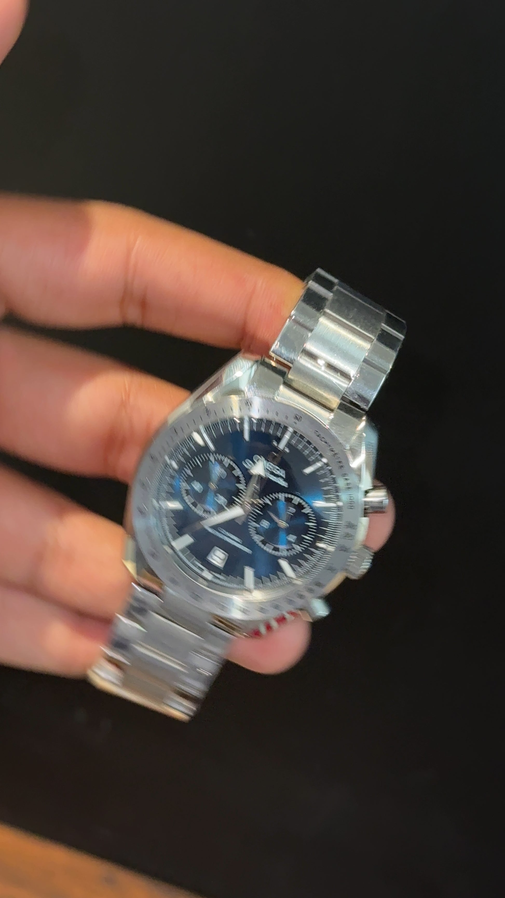 Omega Speedmaster | Silver Chain | Chrono | Blueish Dial - twentyfour