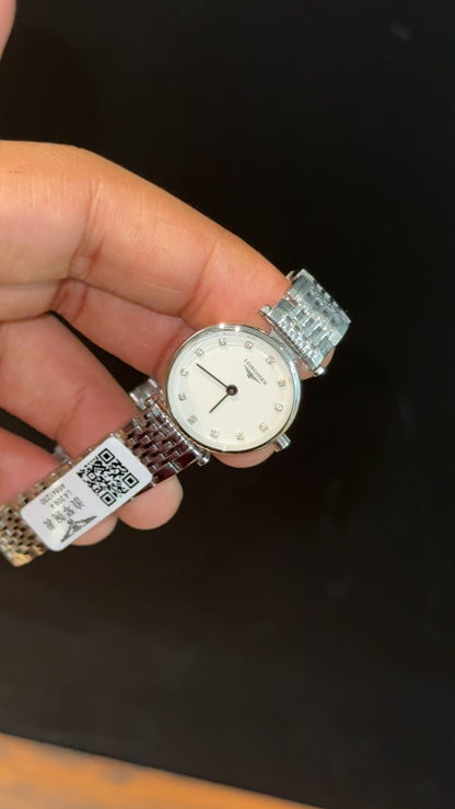 Longines | Woman | Silver Chain | White Diamond Dial - twentyfour