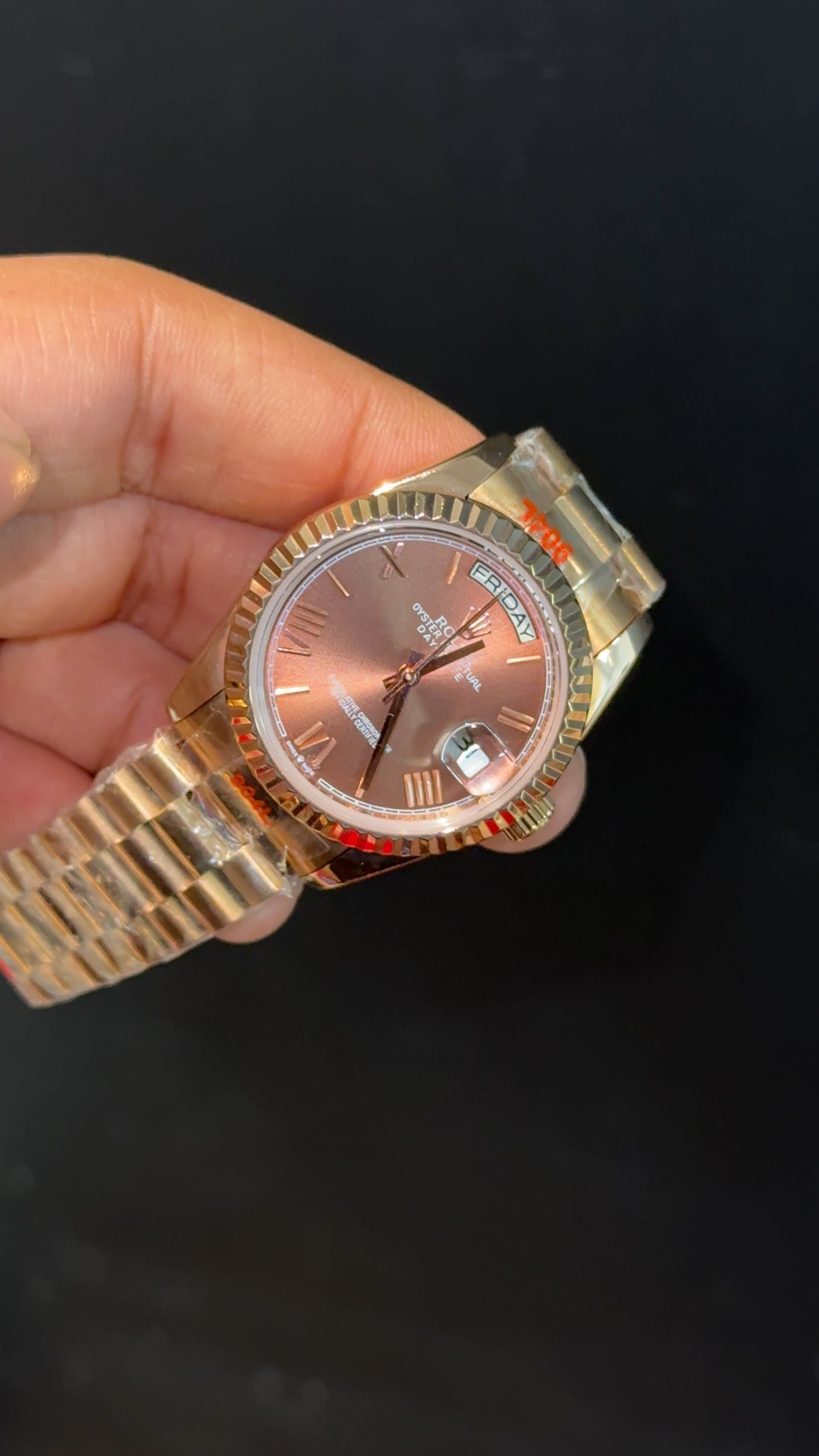 Daydate | 36mm | Rose Chain | Choco Brown Index Dial - twentyfour