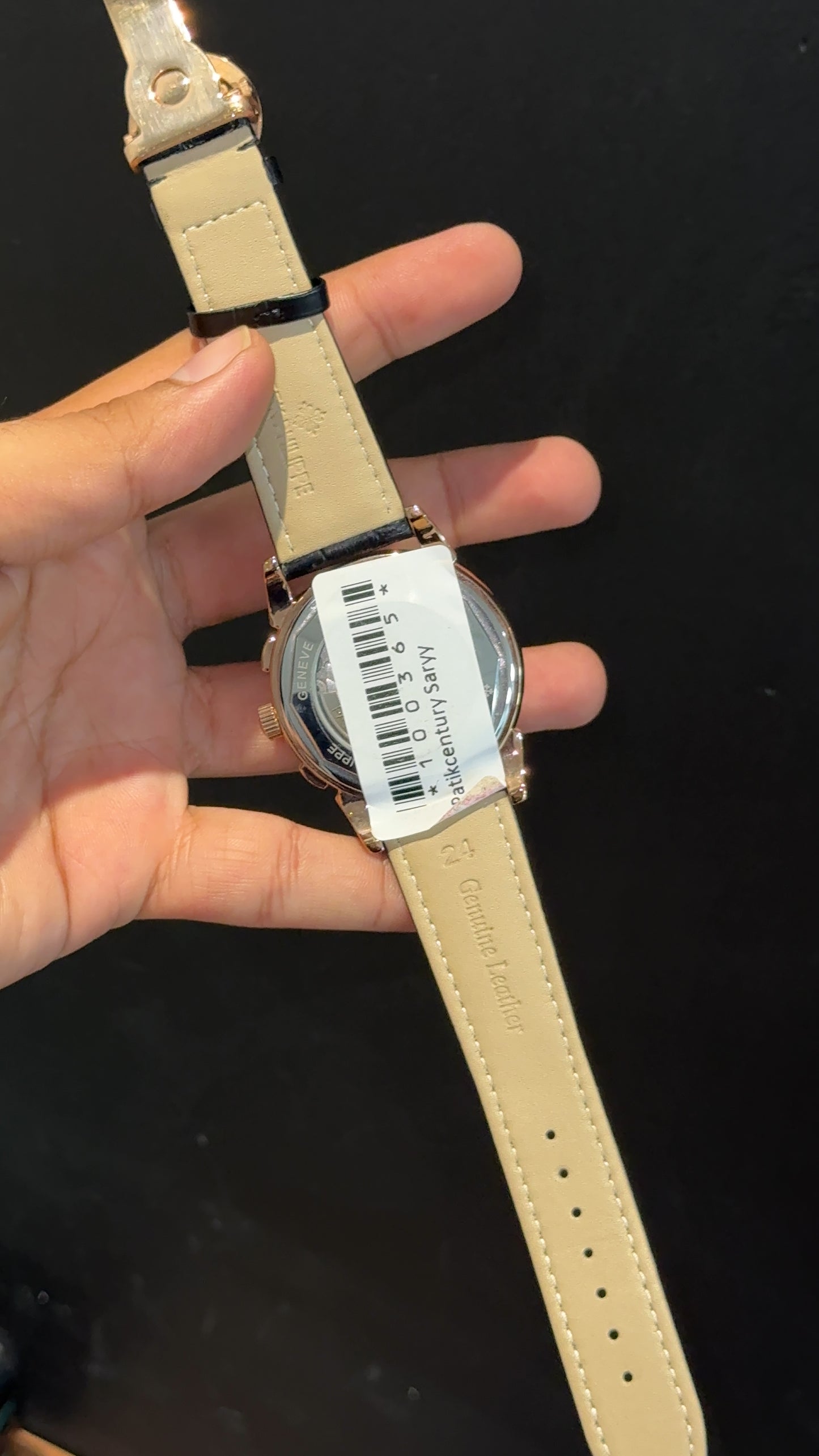 Patek Century | Auto | Rose Case | Moonphase | White Dial | Black Leather Strap - twentyfour