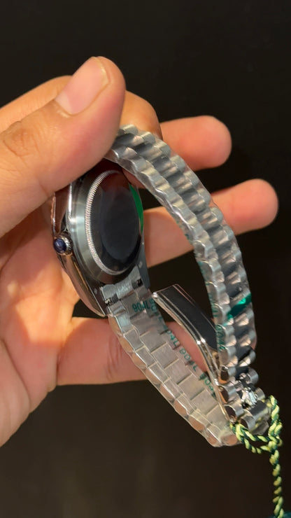 DayDate | Silver Chain | Pearl Digit | Blue Plain Dial