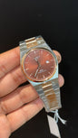 Tissot Prx | Quartz | Rose Two Tone | Dark Brown Texture Dial - twentyfour