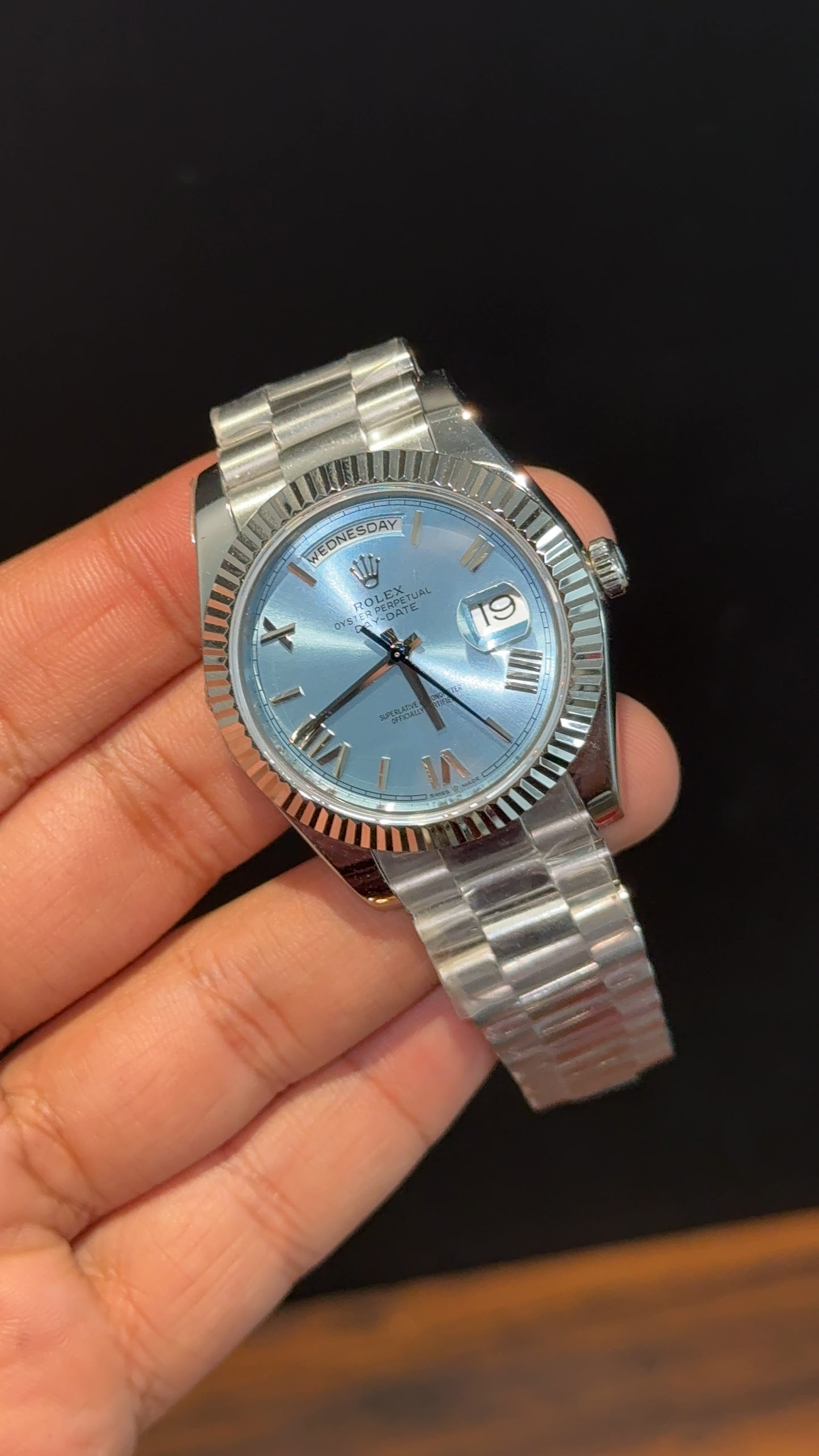 Premium Daydate | Silver Chain | Tiffany Dial