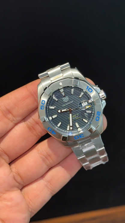 Tag Aquaracer | Calibre 5 | Silver Chain | Plain Bezel | Grey Dial