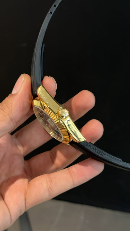 Sky Dweller | Gold | Pvc Strap | Black Dial