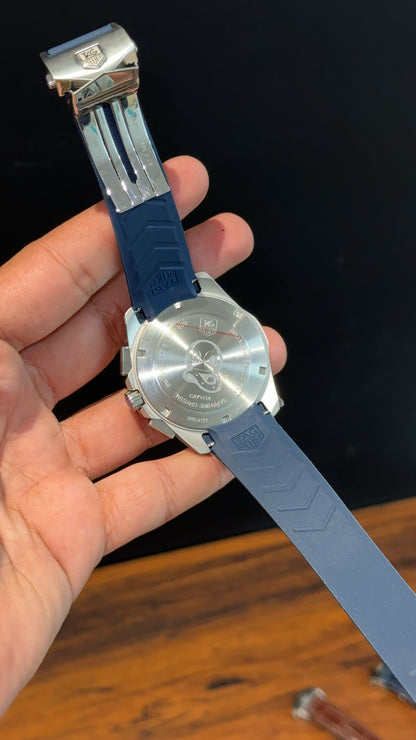 Aquaracer | Blue Strap | Blue Bezel | Chrono | Shaddy Blue Dial