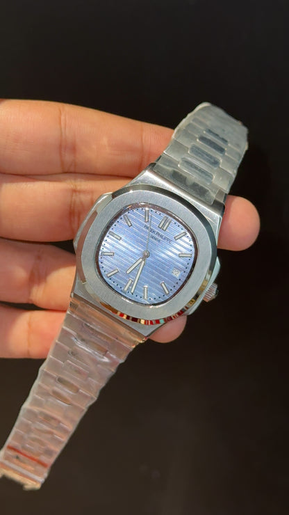 PP Auto | Silver Chain | Shaddy Blue Dial