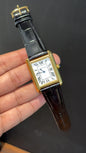 Cartier Tank | Gold | Black Leather Strap | White Crafted Dial