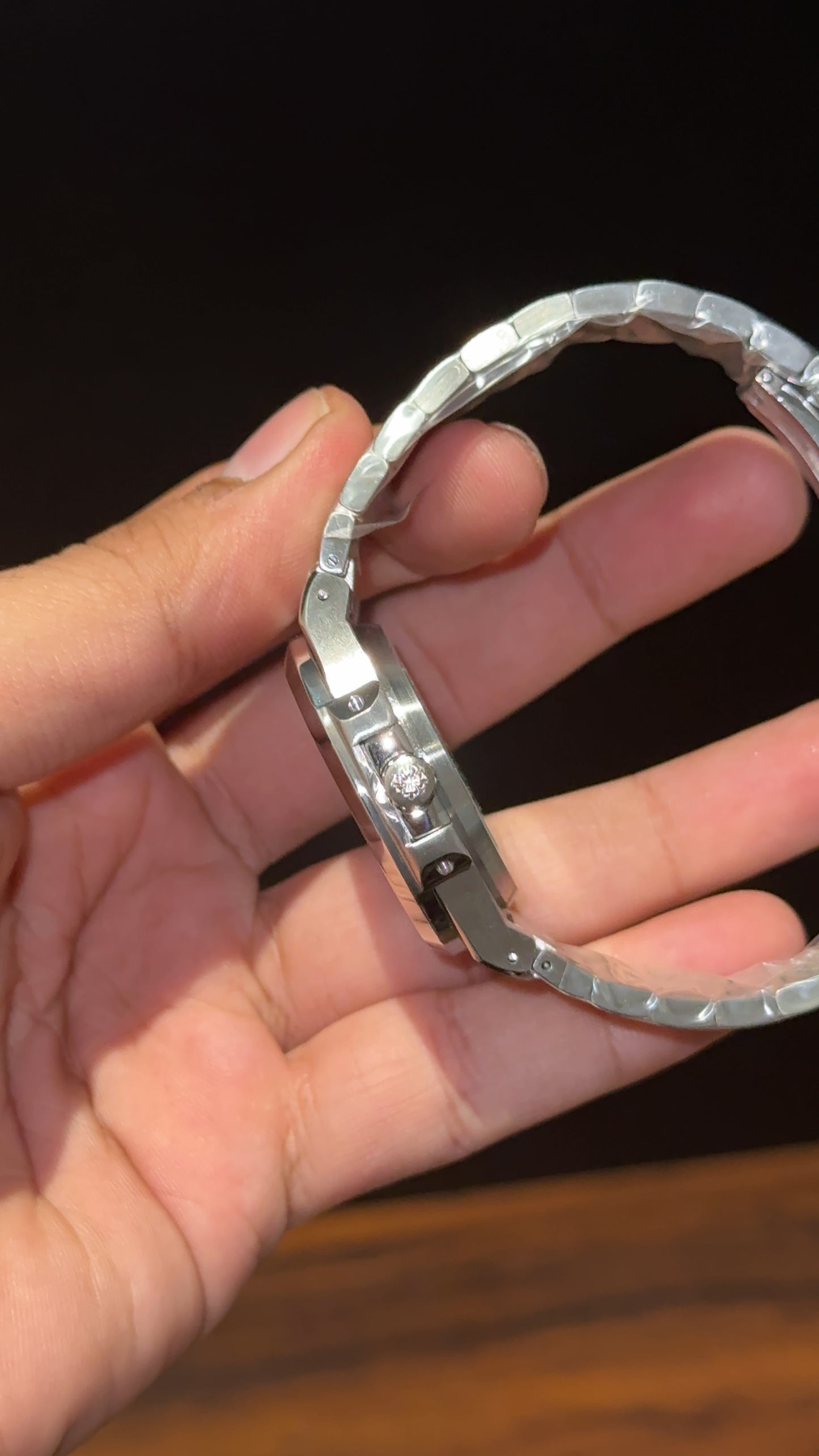 Pp Auto | Silver Chain | Silver Diamond Bezel | Blue Dial