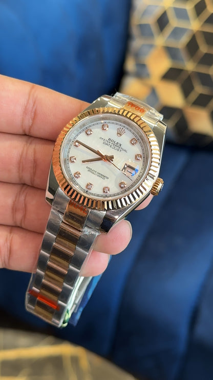 Datejust Two Tone oyester diamond white