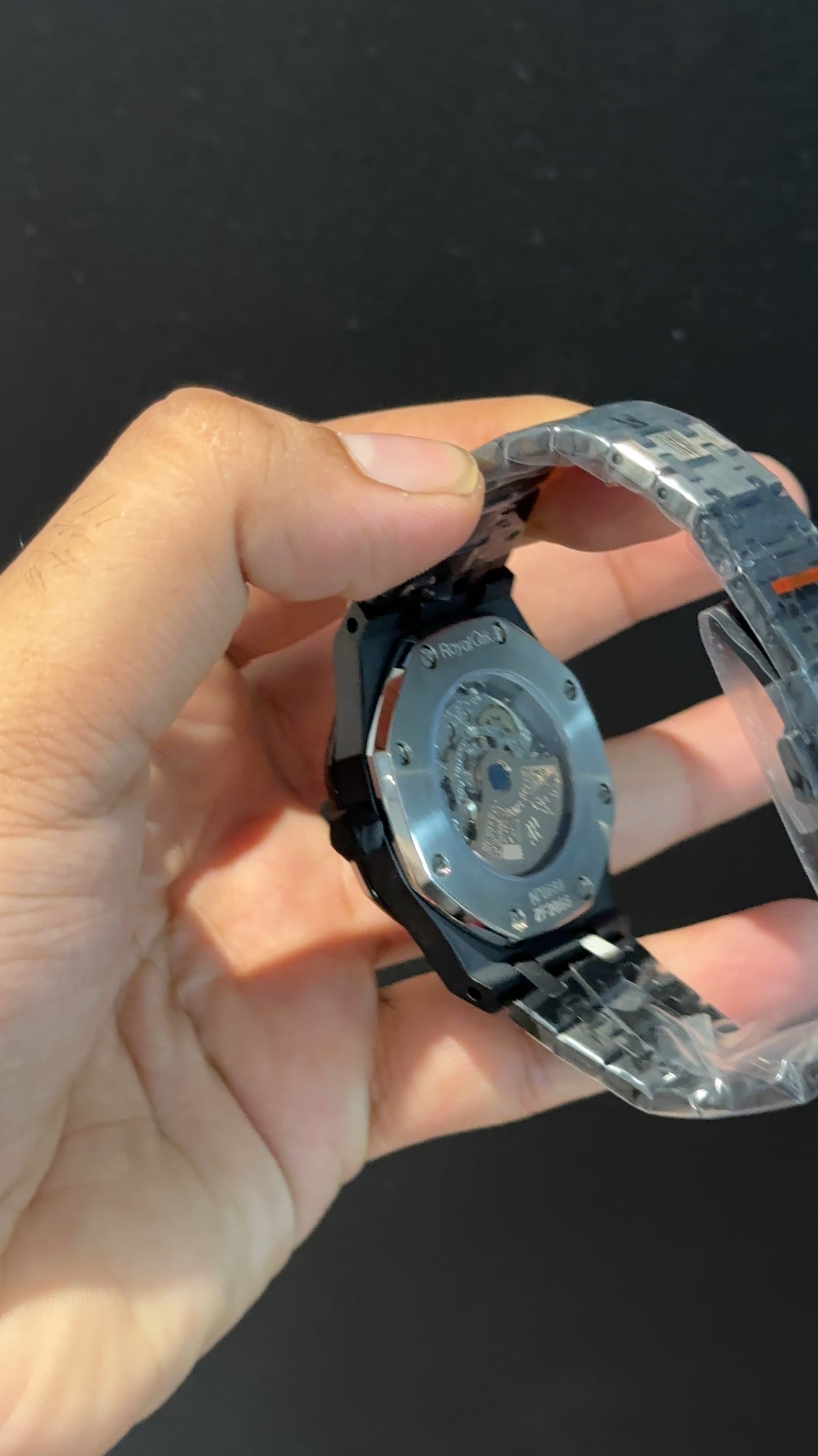 AP Skeleton | Auto | Black Chain | Blue Dial