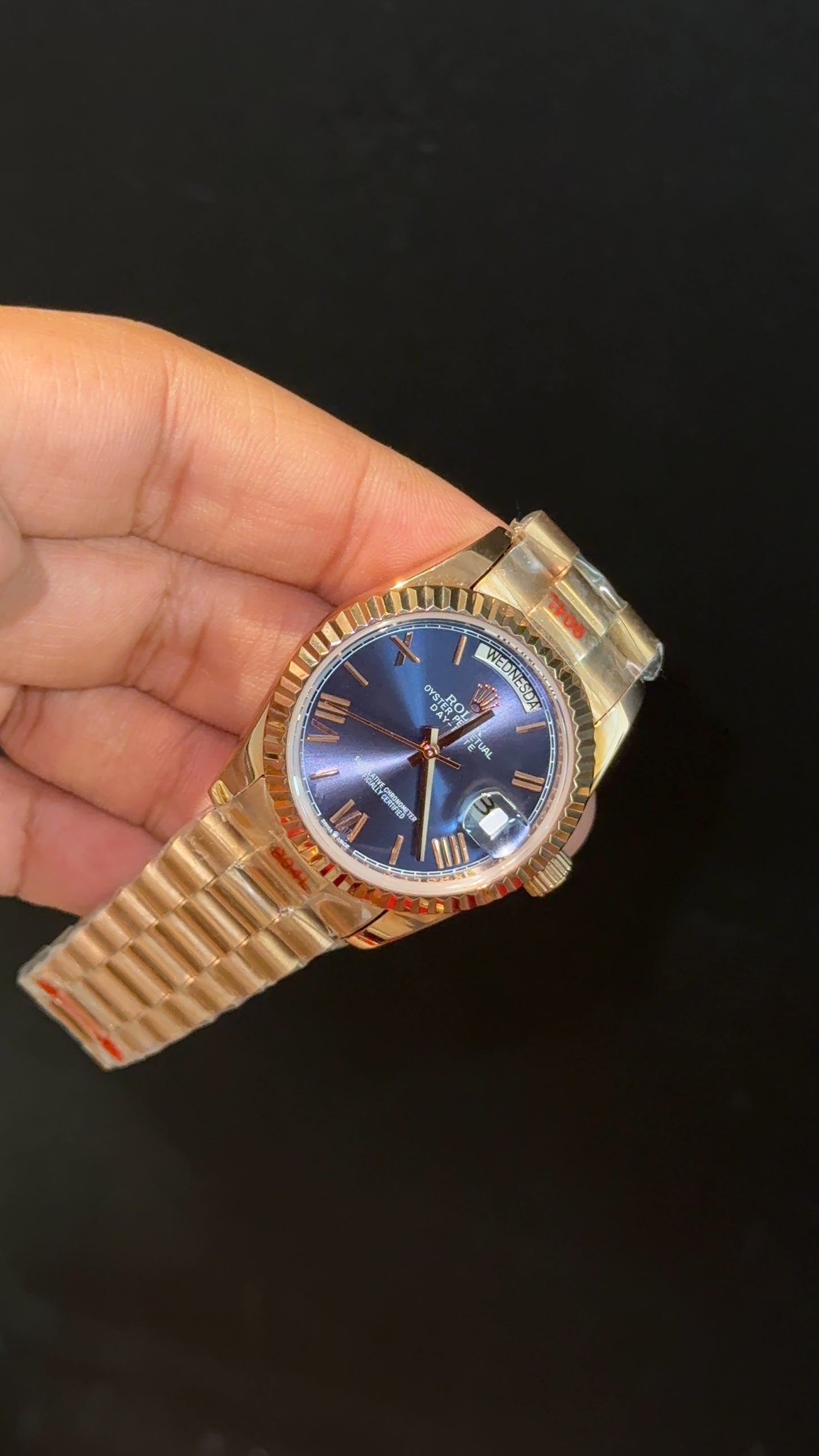 Daydate | 36mm | Rose Chain | Light Purplish Dial - twentyfour