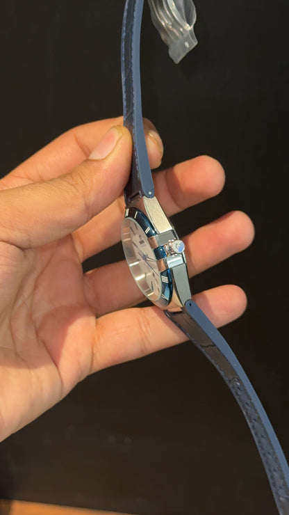 Omega Constellation | Silver Blue Case | Blue Strap | White Dial - twentyfour