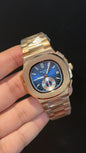 PP Auto | Single Time Edition | Rose Chain | Blue Dial